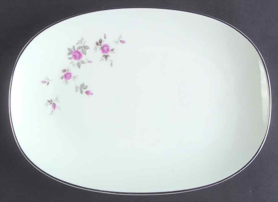 Garnet Rose 11" Oval Serving Platter by Noritake-1