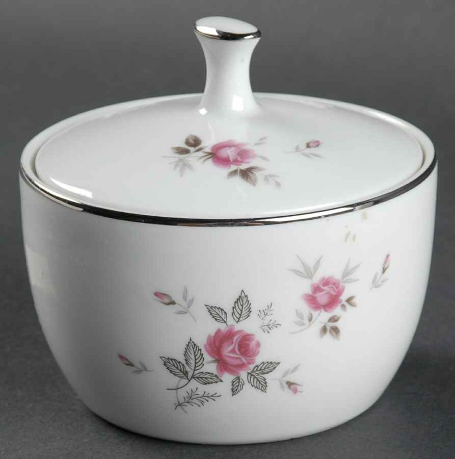 Garnet Rose Sugar Bowl & Lid by Noritake-1