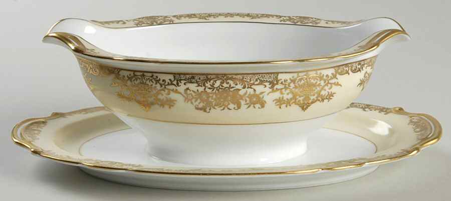 Gastonia Gravy Boat with Attached Underplate by Noritake-1