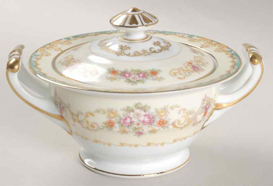 Gavotte Sugar Bowl & Lid by Noritake-1