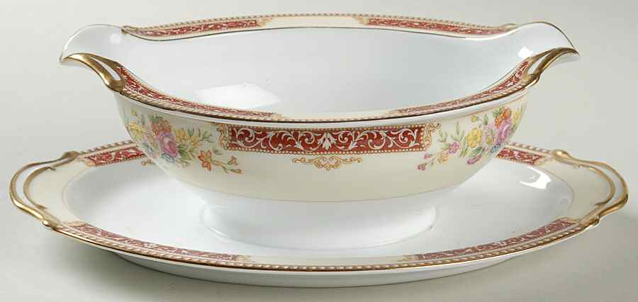 Gellee Gravy Boat with Attached Underplate by Noritake-1
