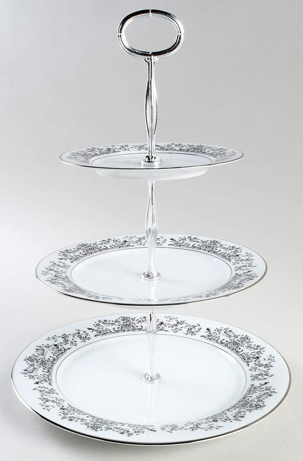 Geneva 13 7/8"-14 1/4" 3-Tiered Serving Tray(DP,SP,BB) HC by Noritake-1