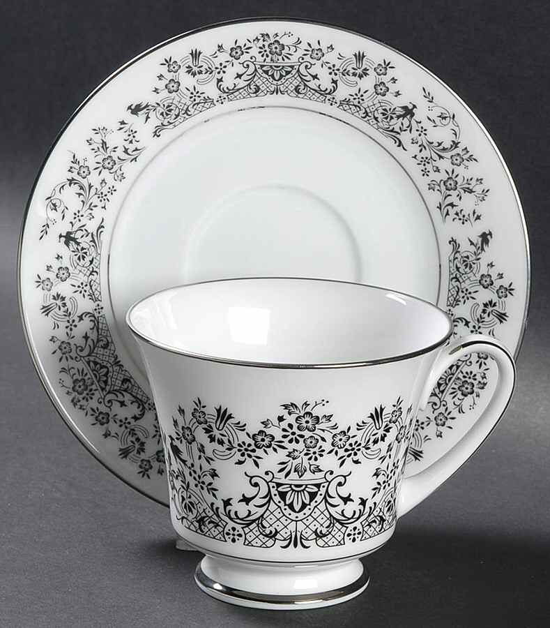 Geneva Footed Cup & Saucer Set by Noritake-1