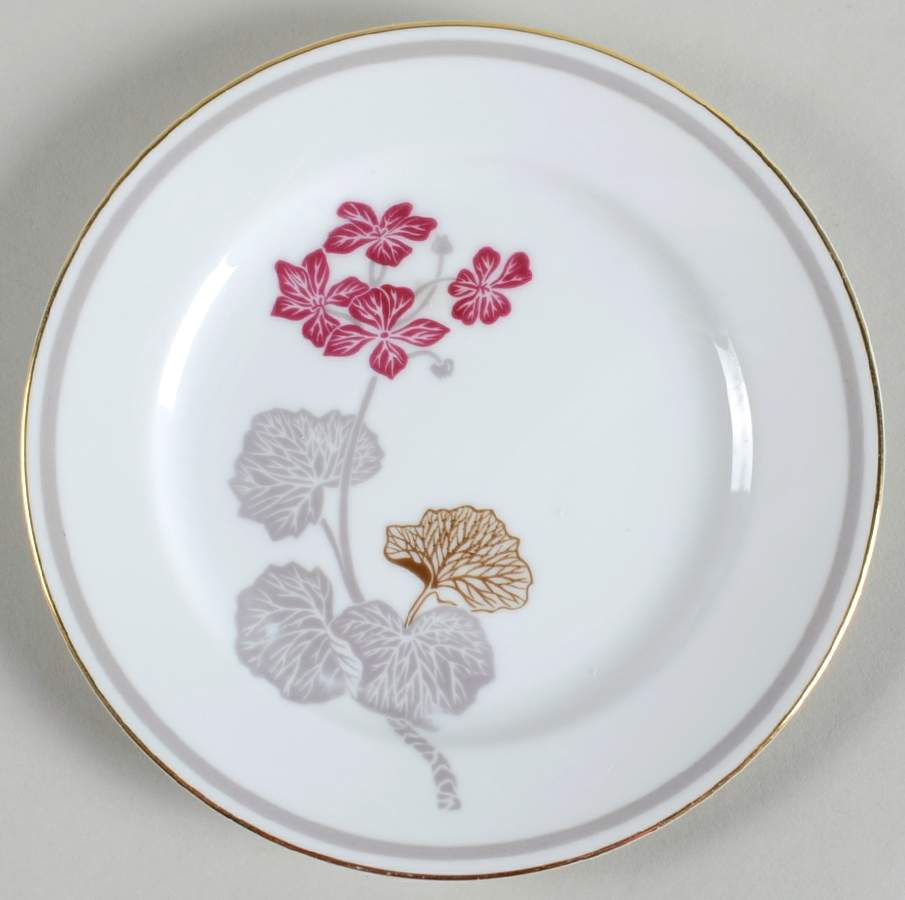 Geranium Bread & Butter Plate by Noritake-1