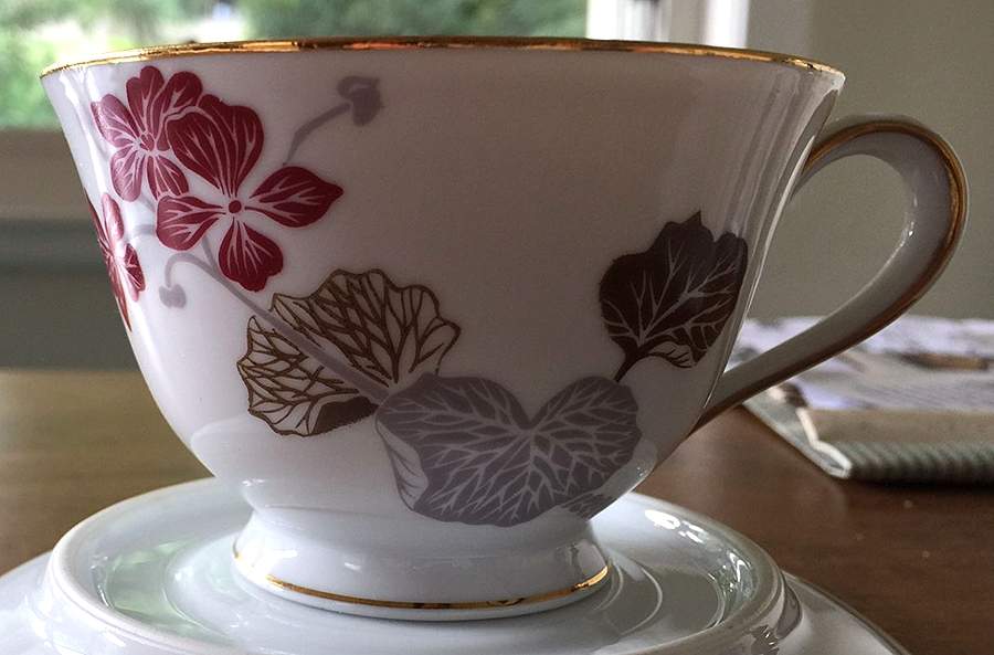 Geranium Footed Cup by Noritake-1