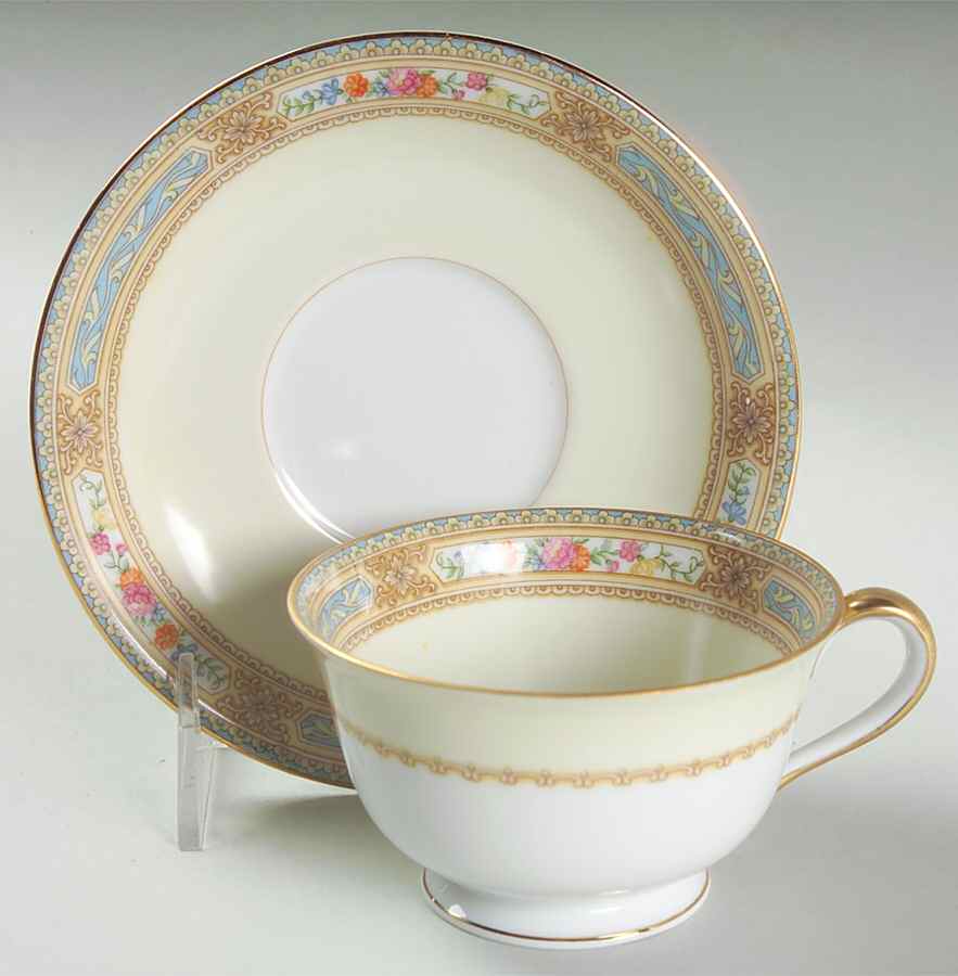 Gerome Footed Cup & Saucer Set by Noritake-1