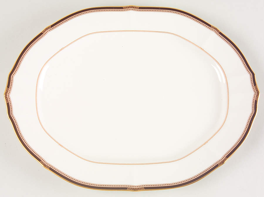 Gilded Age 14" Oval Serving Platter by Noritake-1