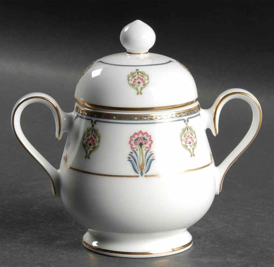 Gilded Blossoms Sugar Bowl & Lid by Noritake-1