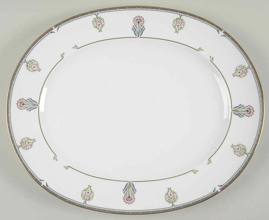 Gilded Blossoms 15" Oval Serving Platter by Noritake-1