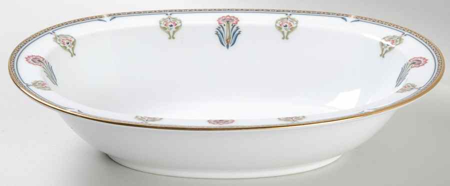 Gilded Blossoms 10" Oval Vegetable Bowl by Noritake-1