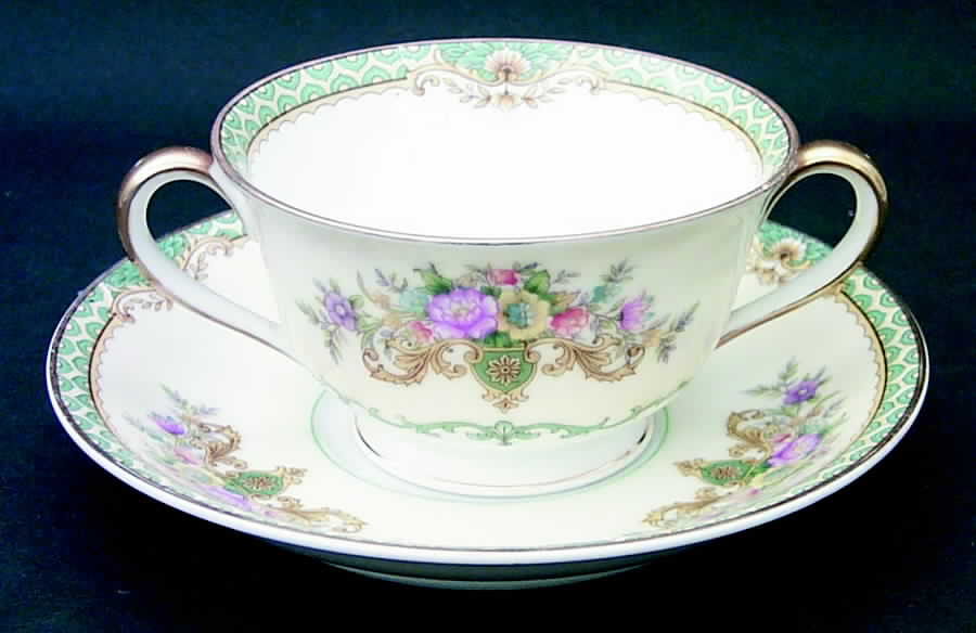 Girardo Footed Bouillon Cup & Saucer by Noritake-1