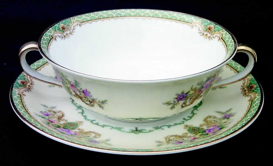 Girardo Flat Cream Soup Bowl & Saucer Set by Noritake-1