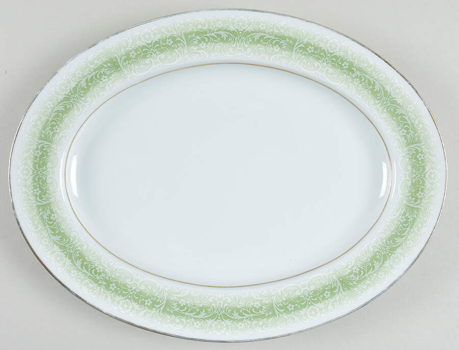 Glacier 11" Oval Serving Platter by Noritake-1