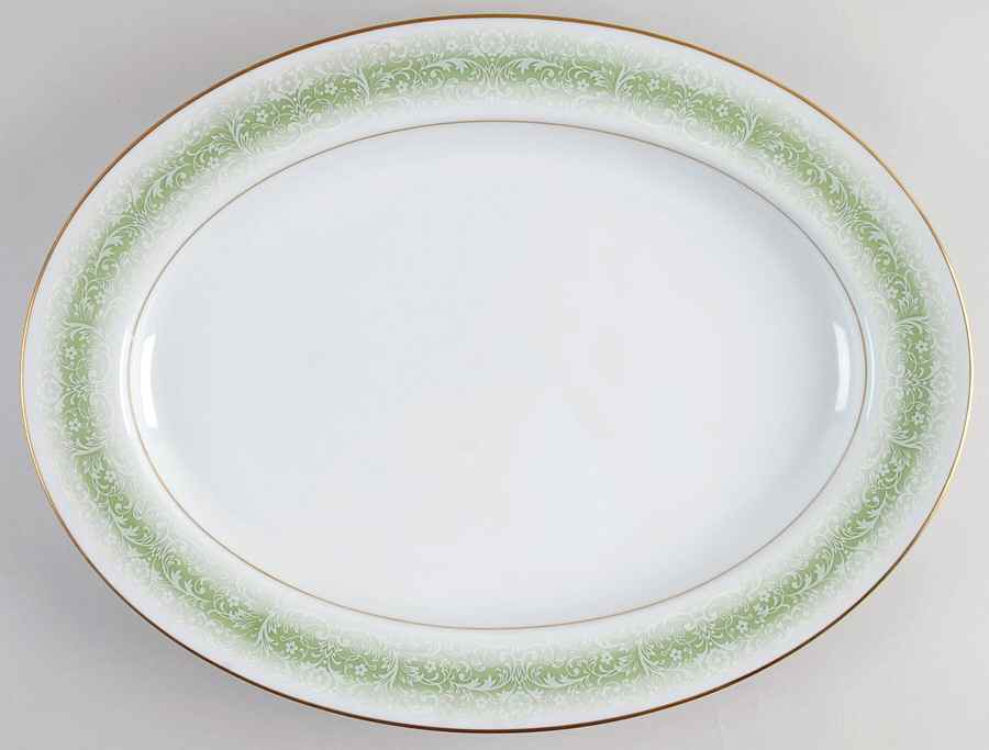 Glacier 16" Oval Serving Platter by Noritake-1