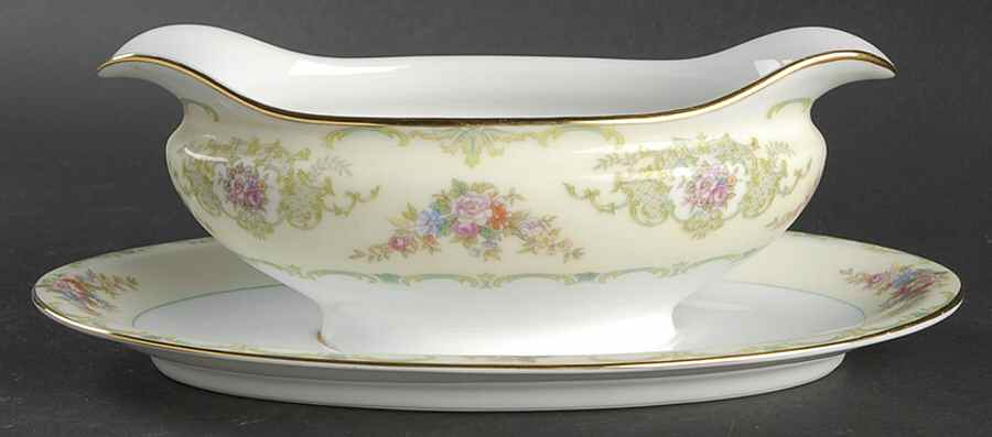 Glendola Gravy Boat with Attached Underplate by Noritake-1