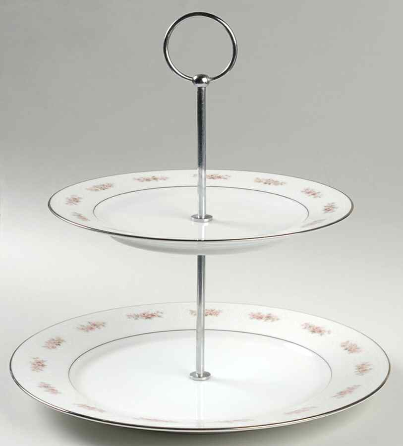 Glenaire 2 Tiered Serving Tray (Dinner & Salad Plate) by Noritake-1