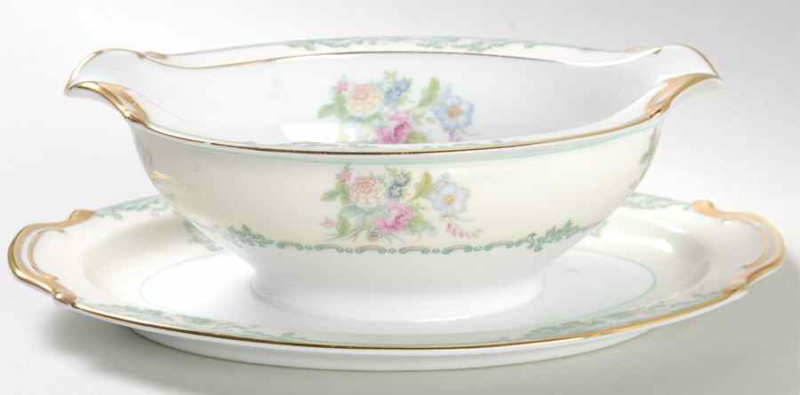 Glendon Gravy Boat with Attached Underplate by Noritake-1