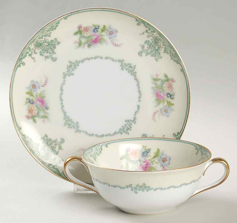 Glendon Flat Cream Soup Bowl & Saucer Set by Noritake-1