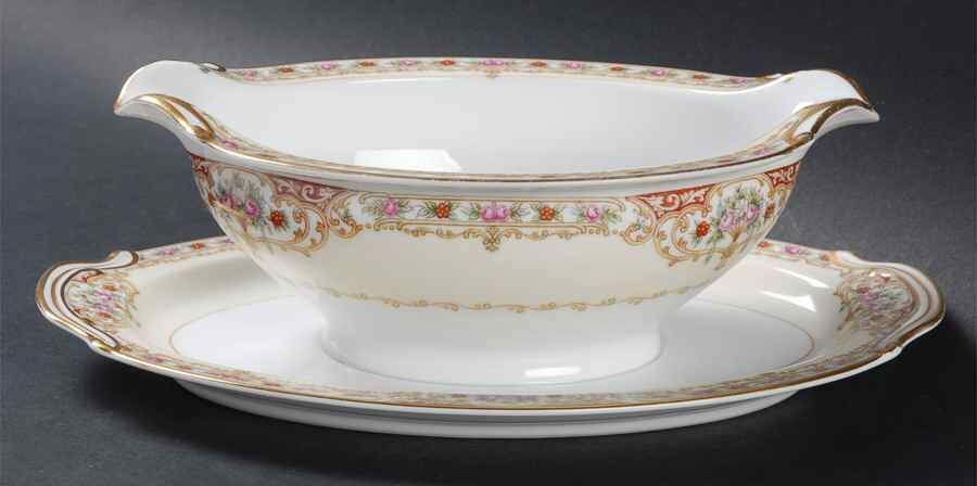 Glendale Gravy Boat with Attached Underplate by Noritake-1