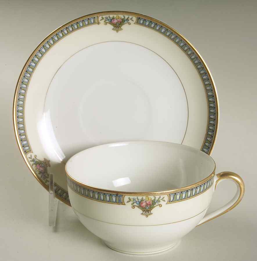 Glendive Flat Cup & Saucer Set by Noritake-1