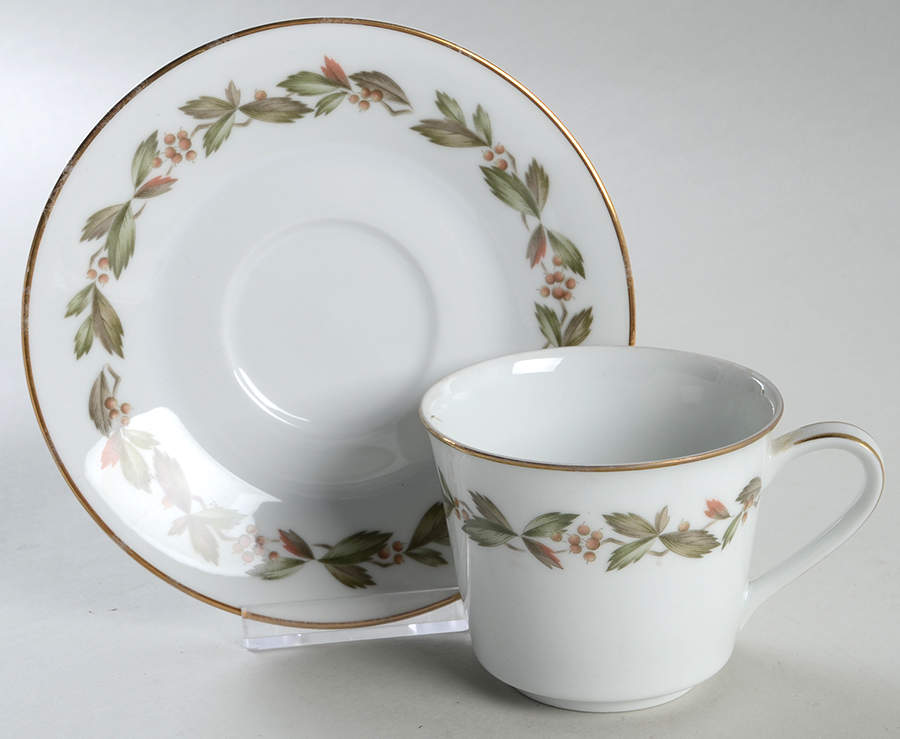 Glenleaf Footed Cup & Saucer Set by Noritake-1