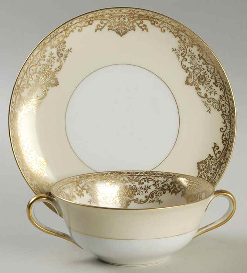 Glenmore Flat Cream Soup Bowl & Saucer Set by Noritake-1