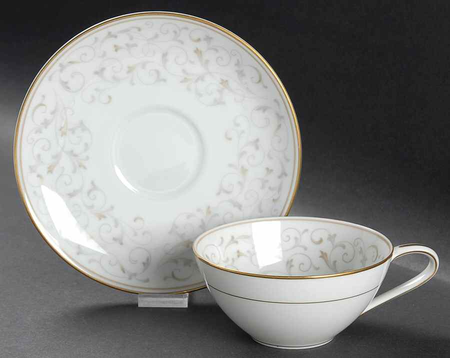 Glennis Flat Cup & Saucer Set by Noritake-1