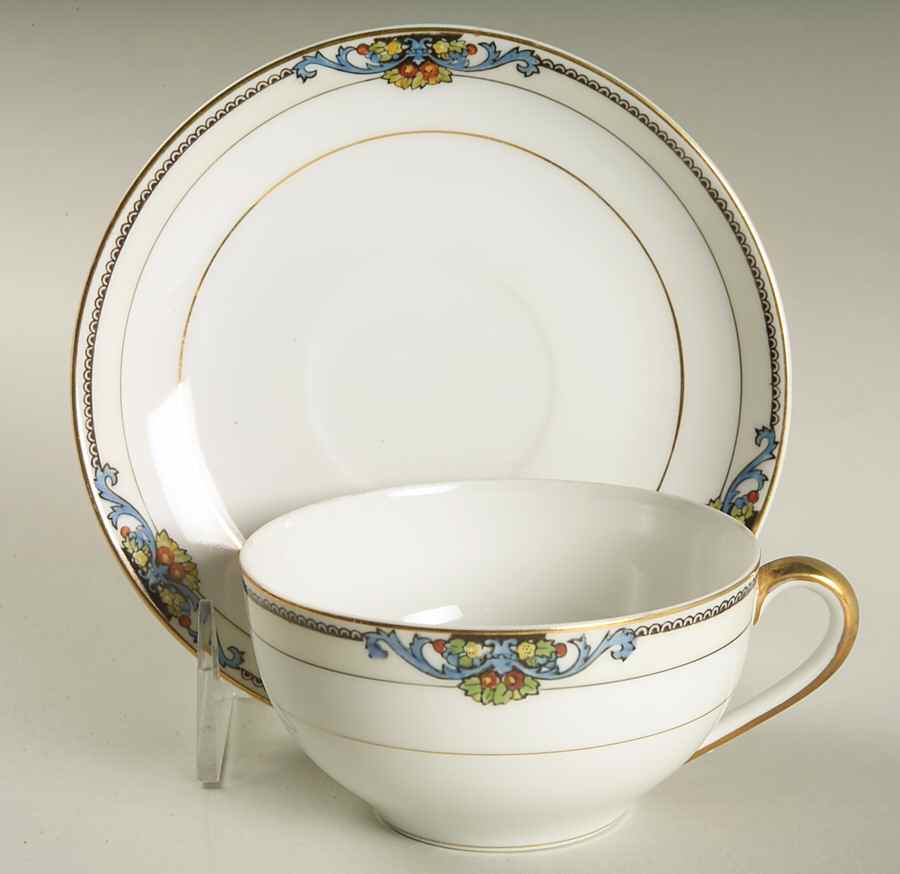 Glenora Flat Cup & Saucer Set by Noritake-1
