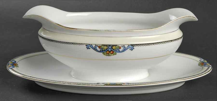 Glenora Gravy Boat with Attached Underplate by Noritake-1