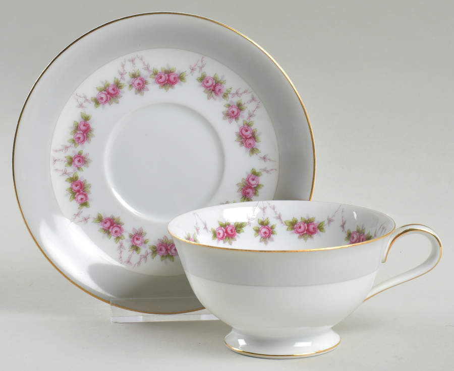 Glenrose Footed Cup & Saucer Set by Noritake-1
