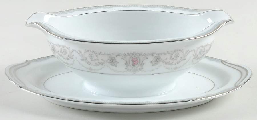 Glenville Gravy Boat with Attached Underplate by Noritake-1