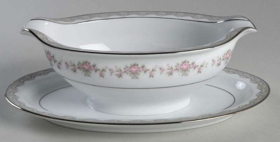 Glenwood (5770) Gravy Boat with Attached Underplate by Noritake-1
