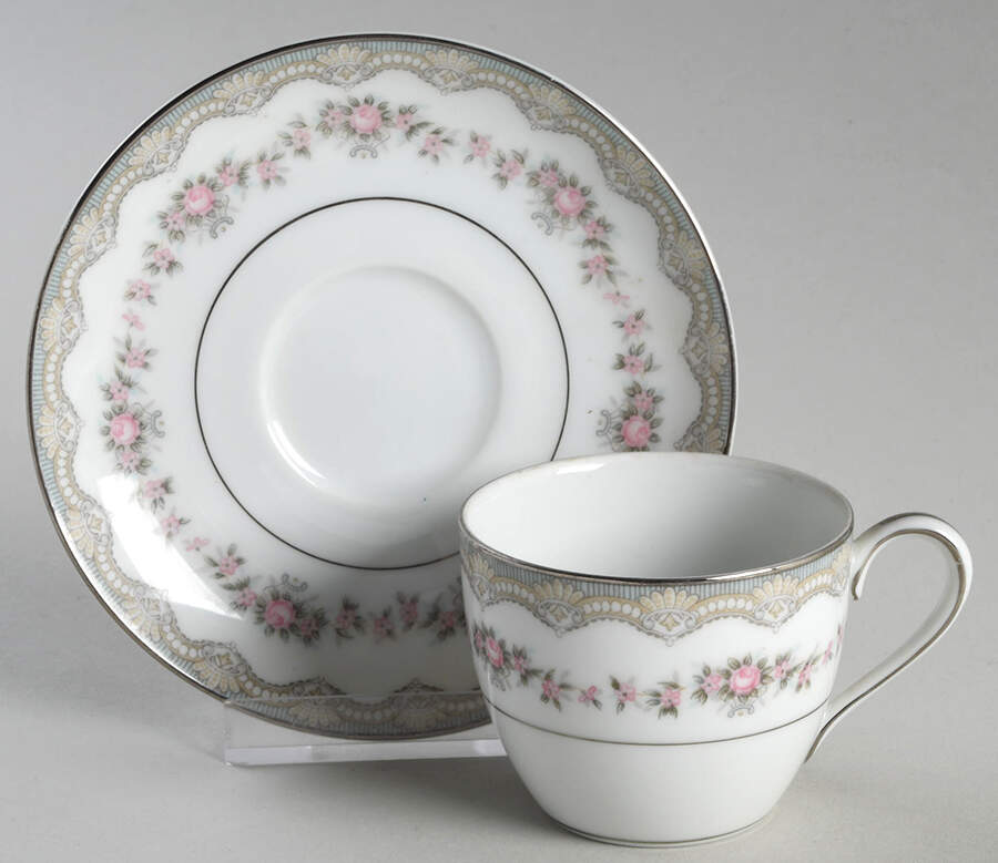 Glenwood (5770) Flat Demitasse Cup & Saucer Set by Noritake-1