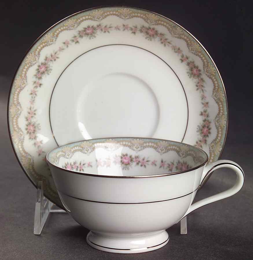 Glenwood (5770) Footed Cup & Saucer Set by Noritake-1