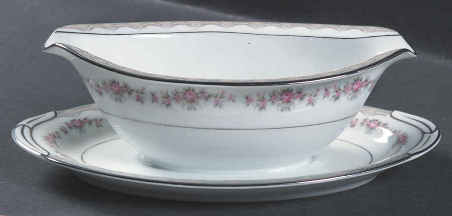 Glenwood (5770) Gravy Boat with Attached Underplate by Noritake-1
