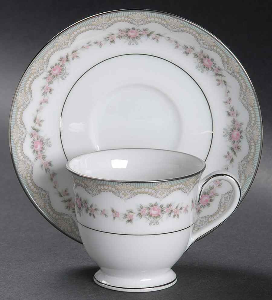 Glenwood (5770) Footed Demitasse Cup & Saucer Set by Noritake-1