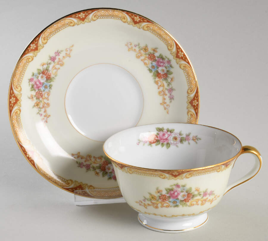 Glenwood (6500) Footed Cup & Saucer Set by Noritake-1