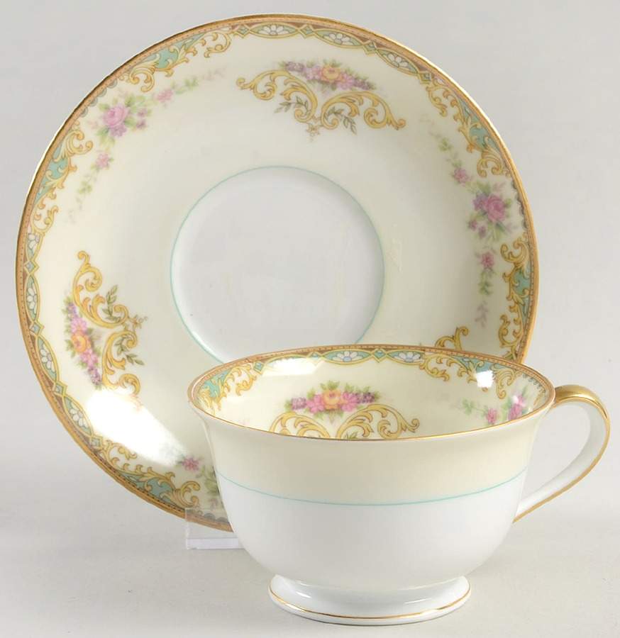 Gloria Footed Cup & Saucer Set by Noritake-1