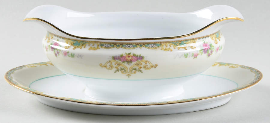 Gloria Gravy Boat with Attached Underplate by Noritake-1