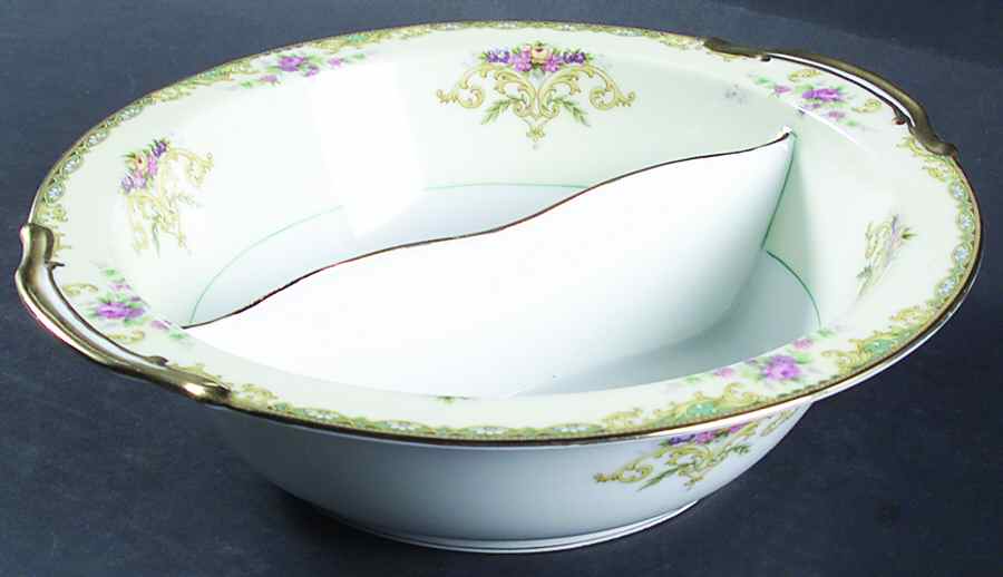Gloria Round Divided Vegetable Bowl by Noritake-1