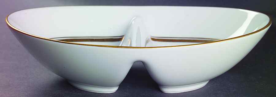Gloria (6526) 10" Oval Divided Vegetable Bowl by Noritake-1