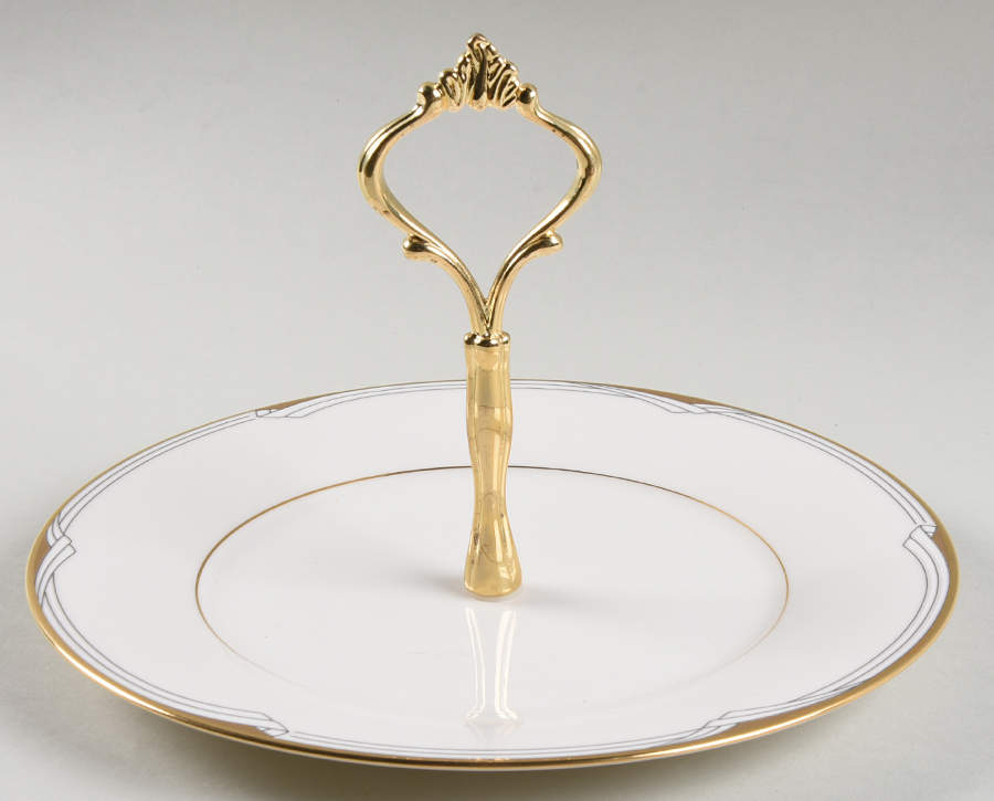 Golden Cove Round Serving Plate with Handle (SP) by Noritake-1
