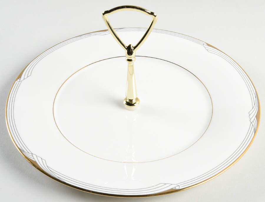 Golden Cove Round Serving Plate with Center Handle (Dp) Hc by Noritake-1