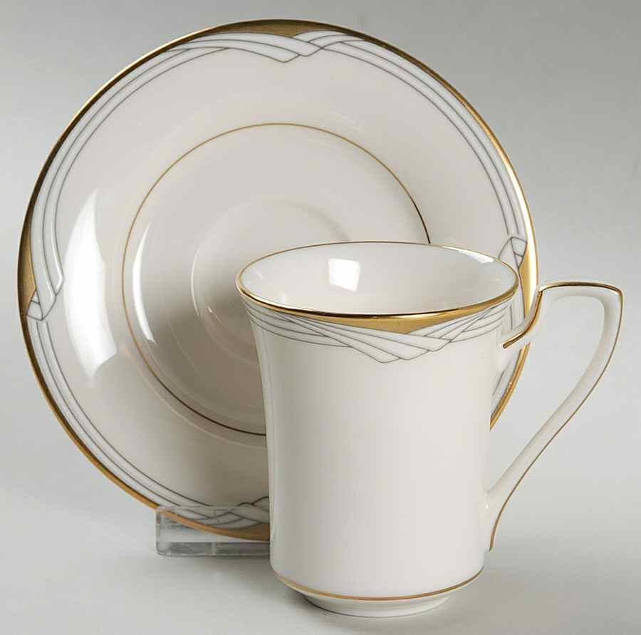 Golden Cove Flat Demitasse Cup & Saucer Set by Noritake-1