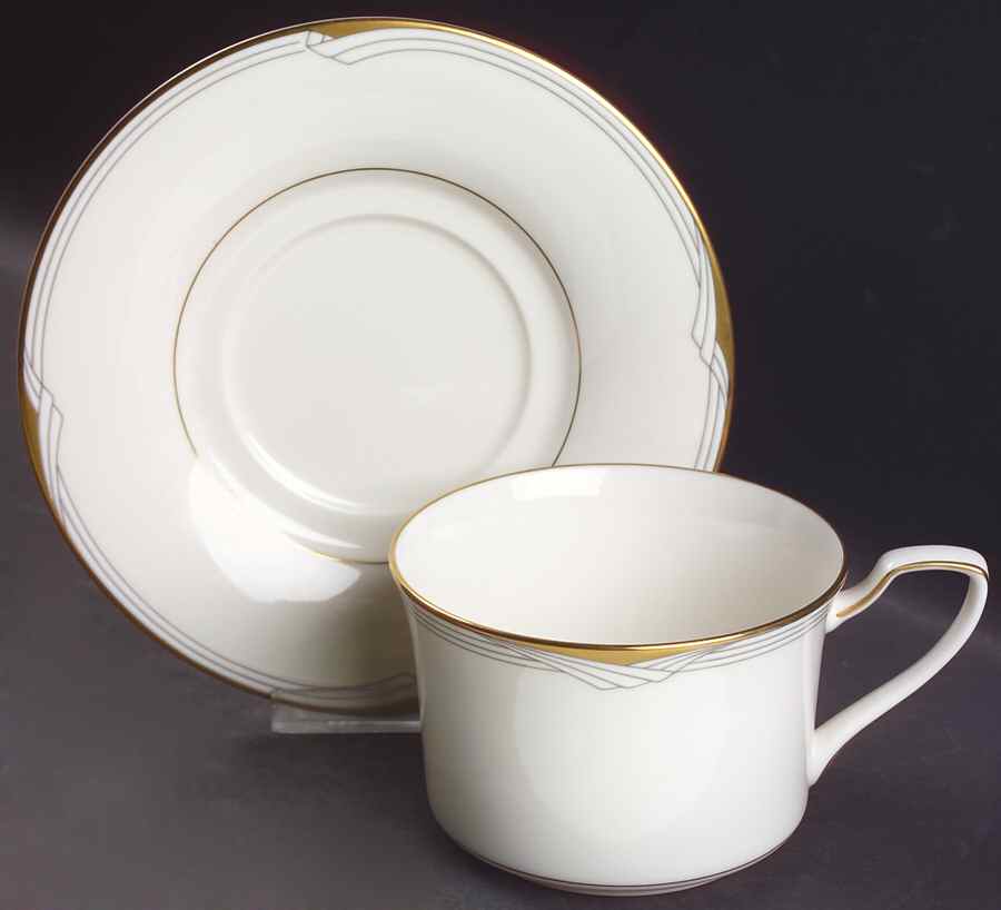 Golden Cove Oversized Cup & Saucer Set by Noritake-1