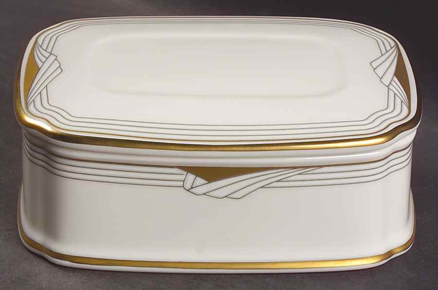 Golden Cove Rectangular Box with Lid by Noritake-1