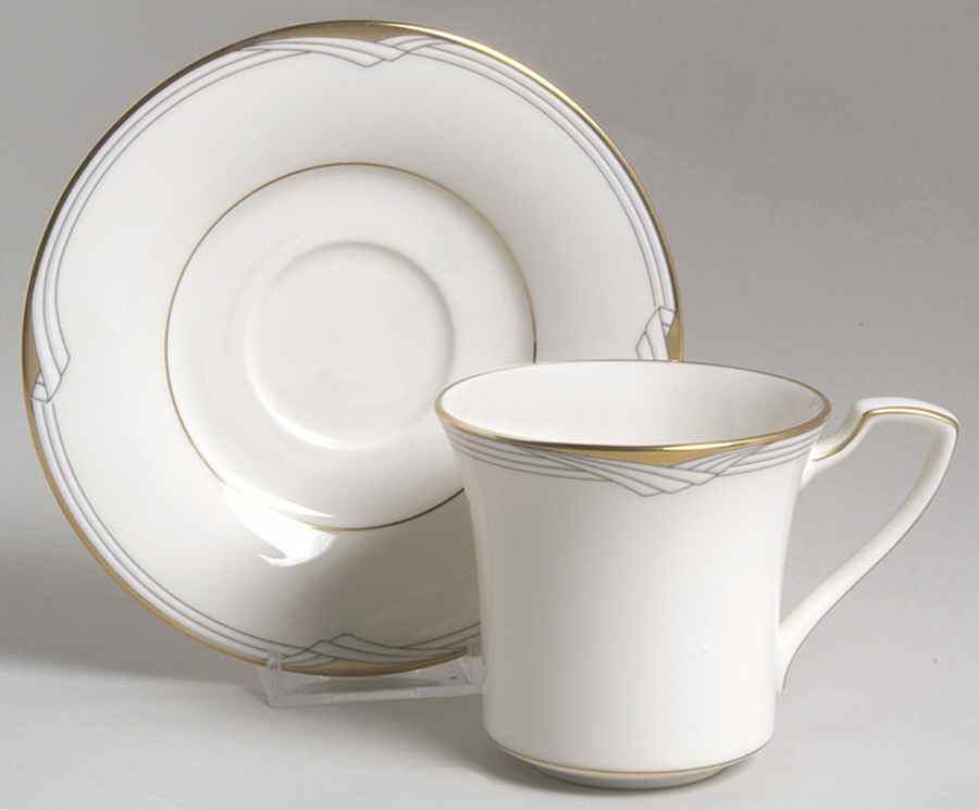 Golden Cove Flat Cup & Saucer Set by Noritake-1
