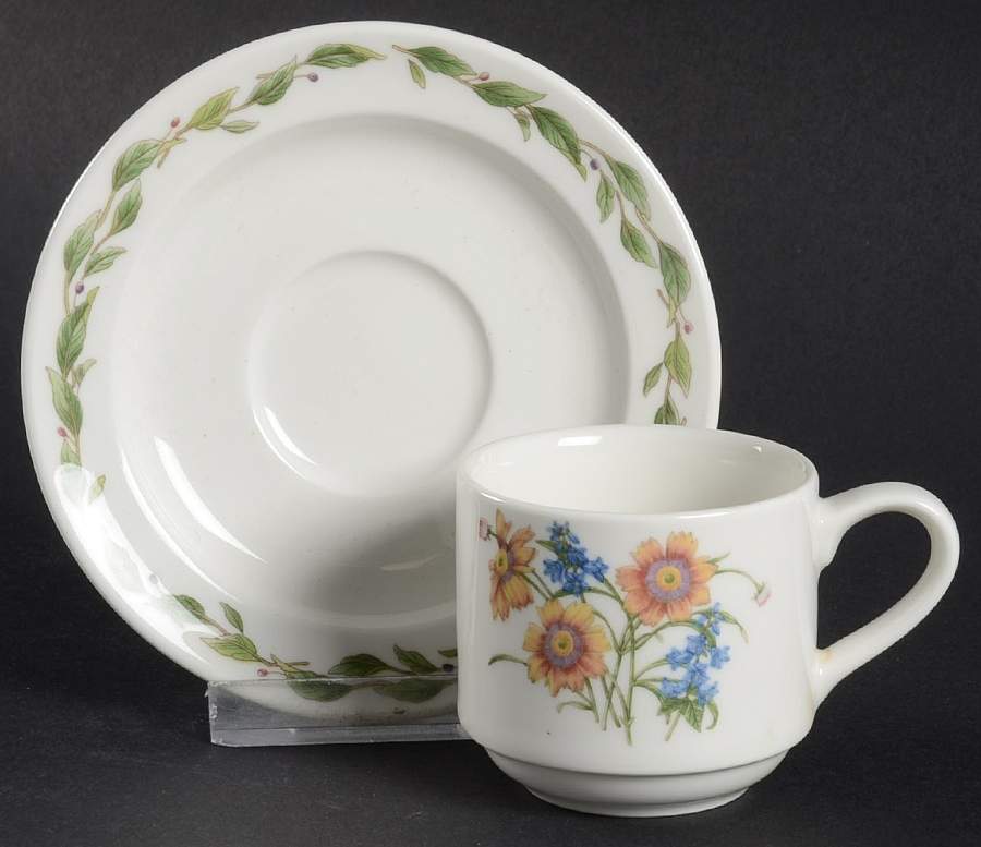 Gourmet Garden Flat Demitasse Cup & Saucer Set by Noritake-1