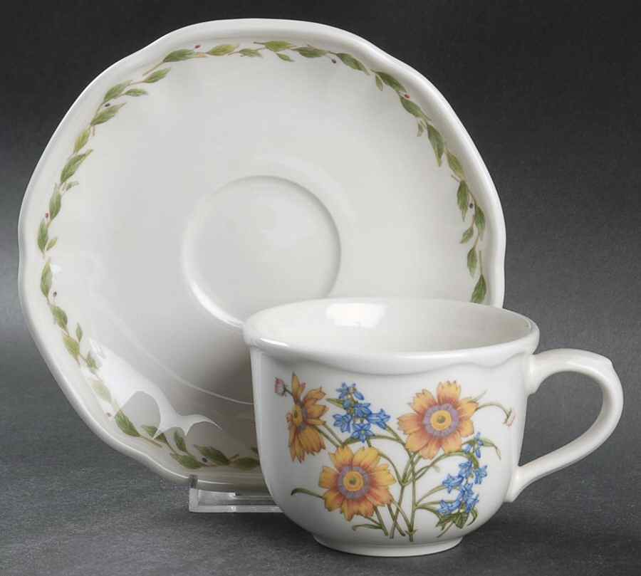 Gourmet Garden Flat Cup & Saucer Set by Noritake-1