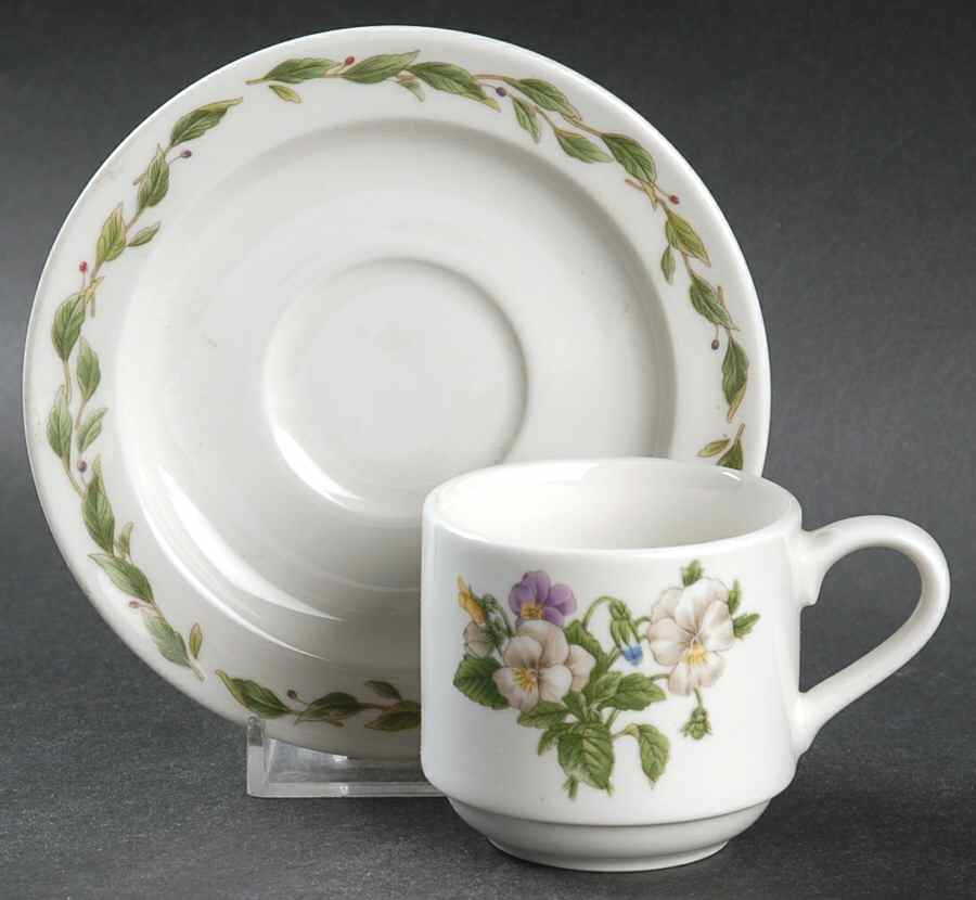 Gourmet Garden Flat Demitasse Cup & Saucer Set by Noritake-1